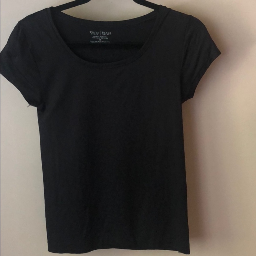 White House Black Market Black Nylon Tee